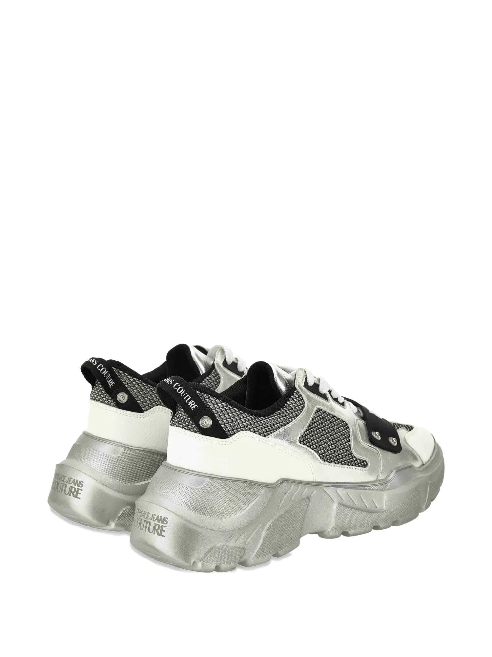 Versace Jeans Couture Metallic-Panel Mesh Trainers