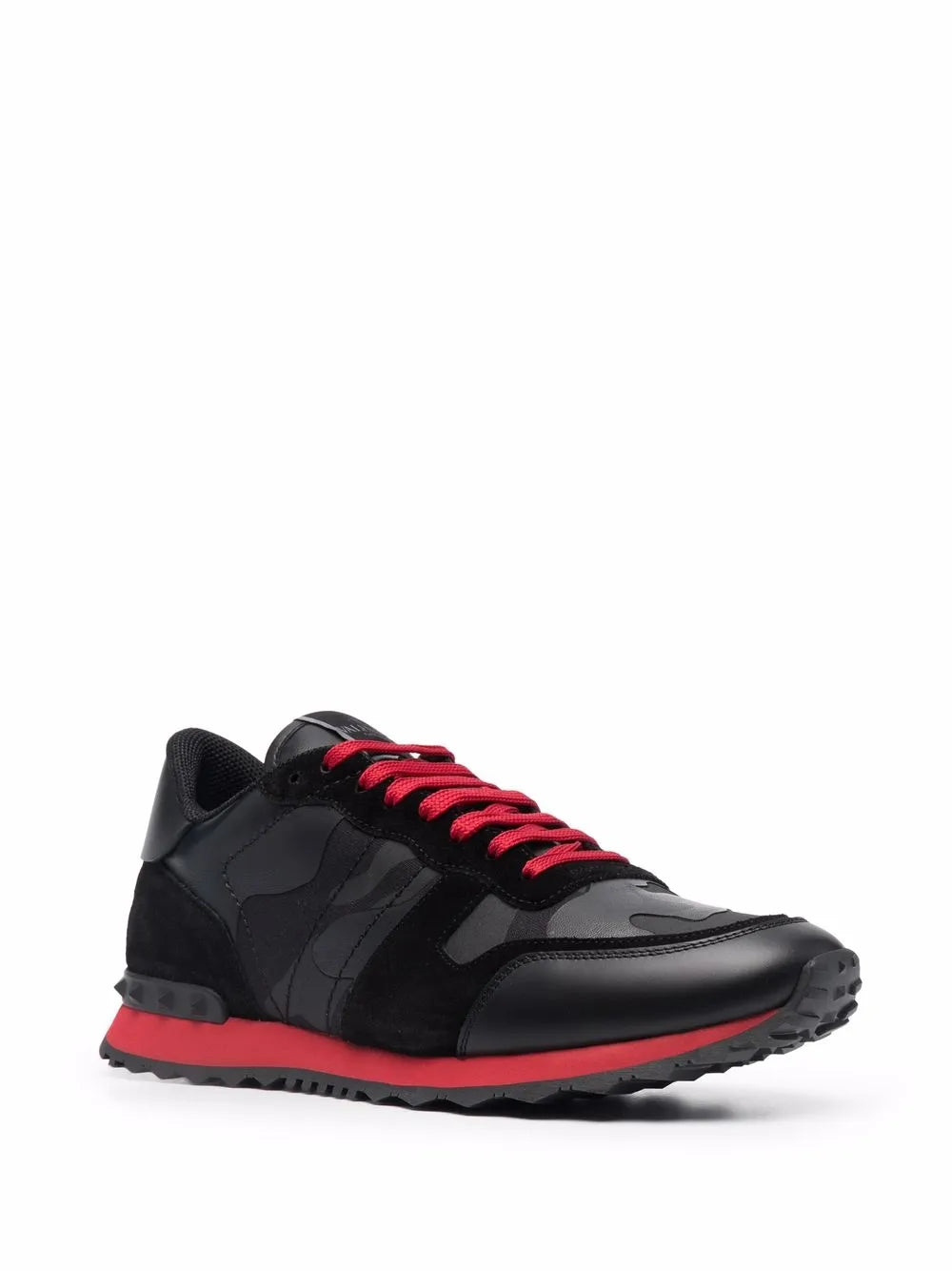 Valentino Garavani Camouflage Noir Rockrunner Sneakers