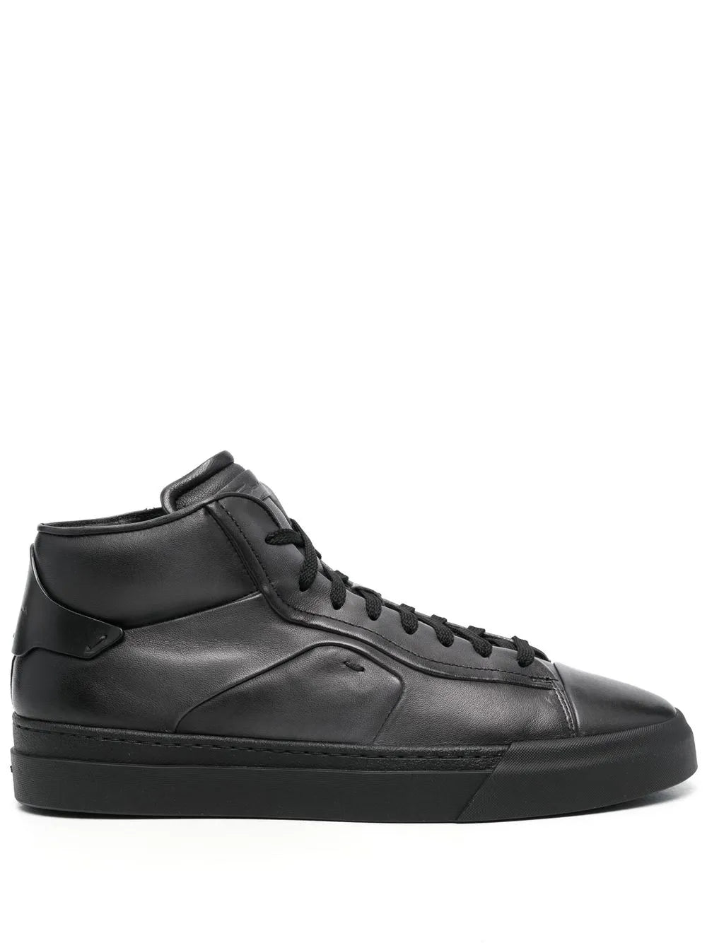 Santoni High-Top Lace-Up Sneakers