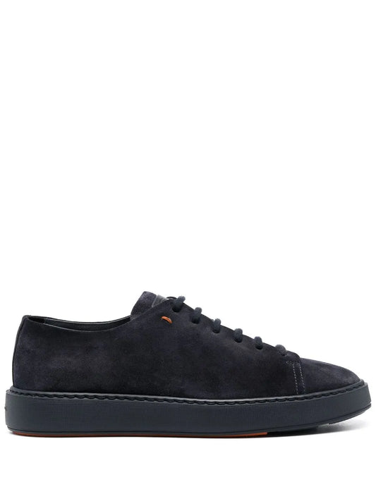 Santoni Low-Top Suede Sneakers