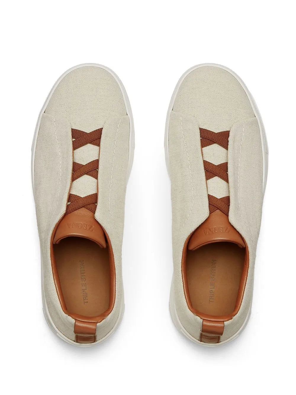 Zegna Triple Stitch Canvas Sneakers