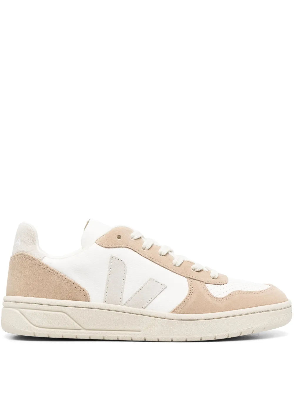 Veja V-10 Panelled Lace-Up Sneakers