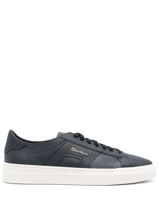 Santoni Grained Leather Sneakers