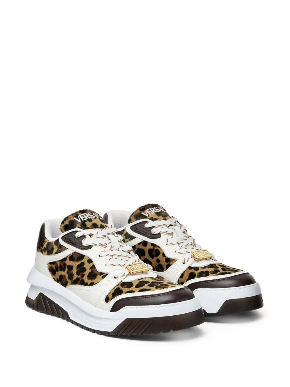Versace Odissea Leopard-Print Sneakers
