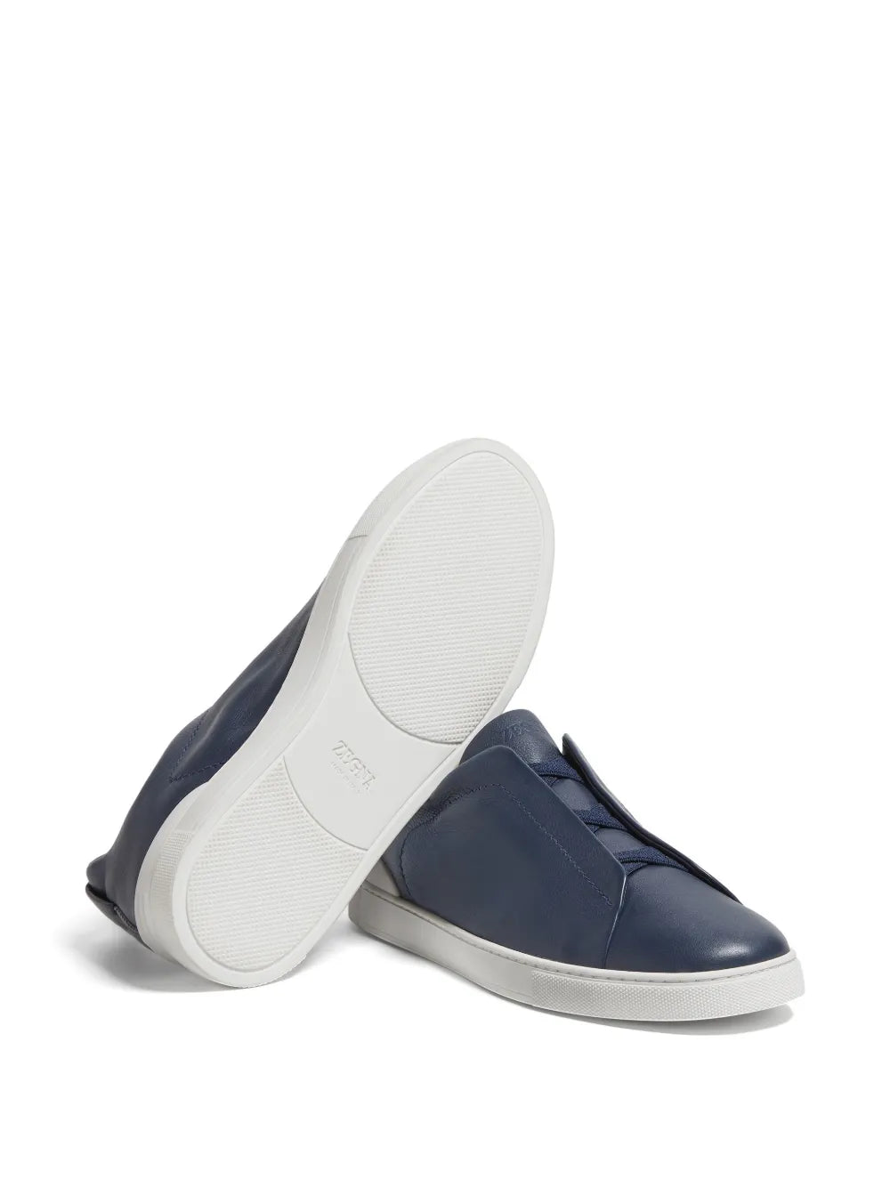 Zegna Triple Stitch Leather Sneakers