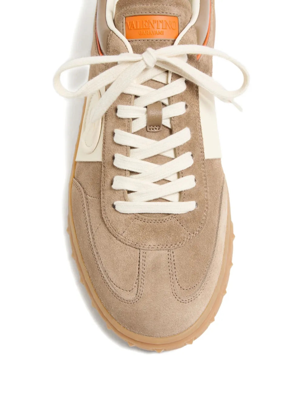 Valentino Garavani Upvillage Low Top Trainer In Split Leather And Calfskin Nappa Leather
