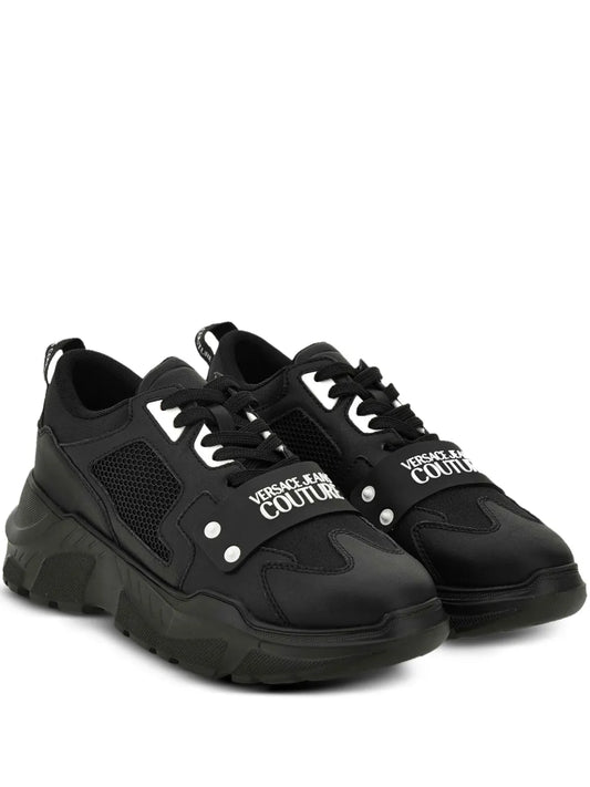 Versace Jeans Couture Logo-Plaque Mesh Sneakers