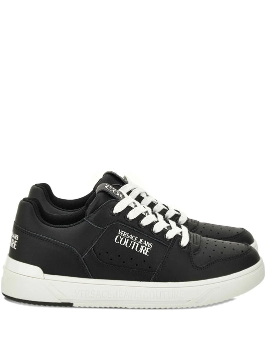 Versace Jeans Couture Logo-Detailed Leather Sneakers