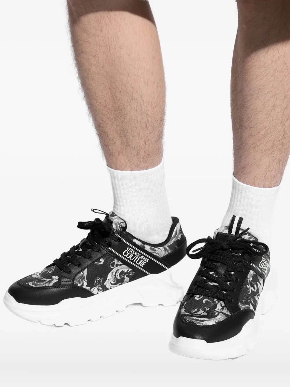 Versace Jeans Couture Baroque-Print Sneakers