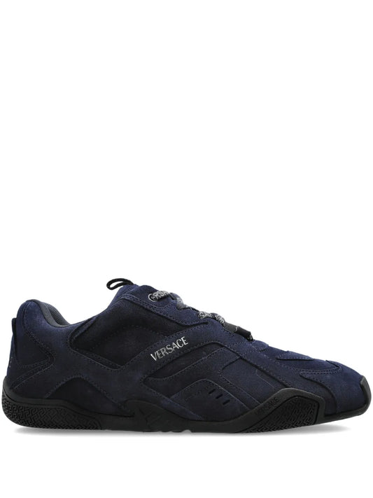 Versace Galaxia Lace-Up Suede Sneakers