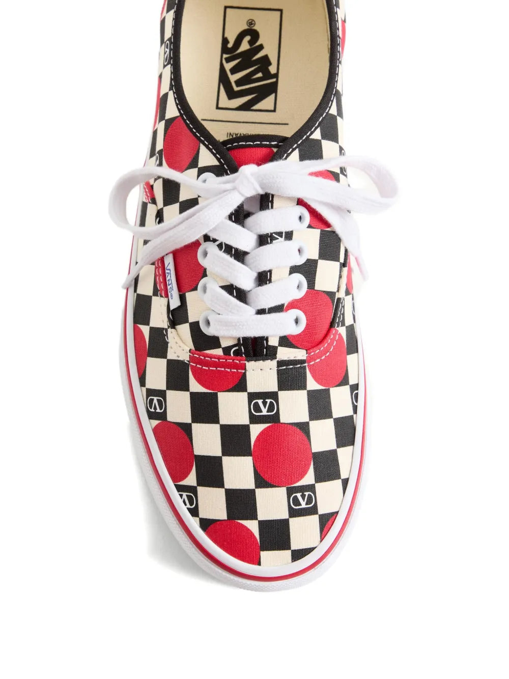 Valentino Garavani X Vans Vlogo Checkerboard Polka-Dot Low-Top Sneakers