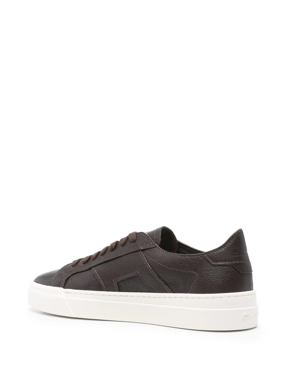 Santoni Leather Lace-Up Sneakers