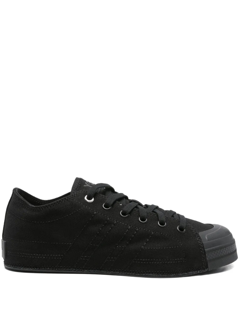 Y-3 Nizza Lo Three-Stripe Lace-Up Sneakers