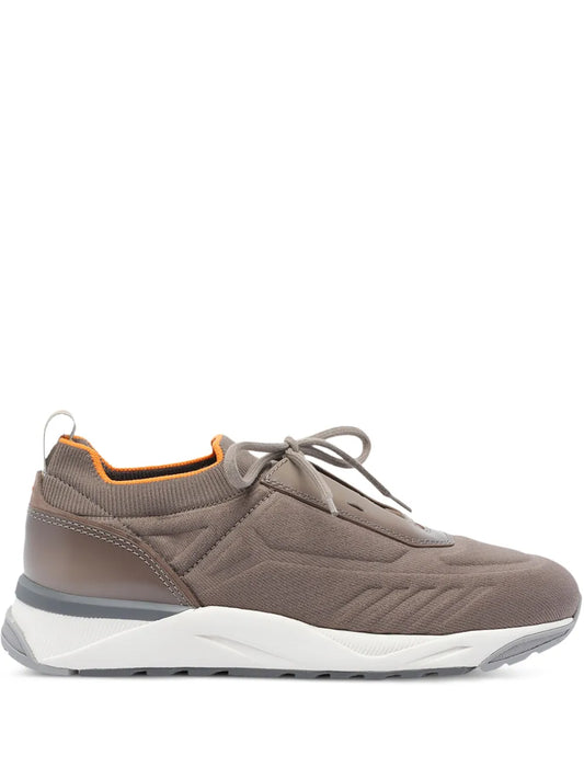 Santoni Knitted Lace-Up Sneakers