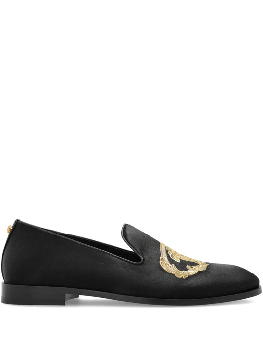 Versace Embroidered Architectural Baroque Slippers