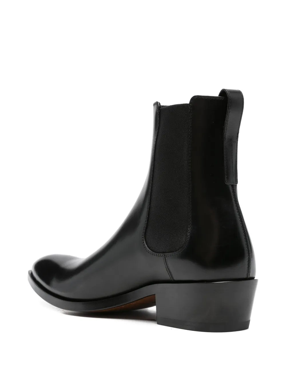 Tom Ford Leather Pointed-Toe Chelsea Boots
