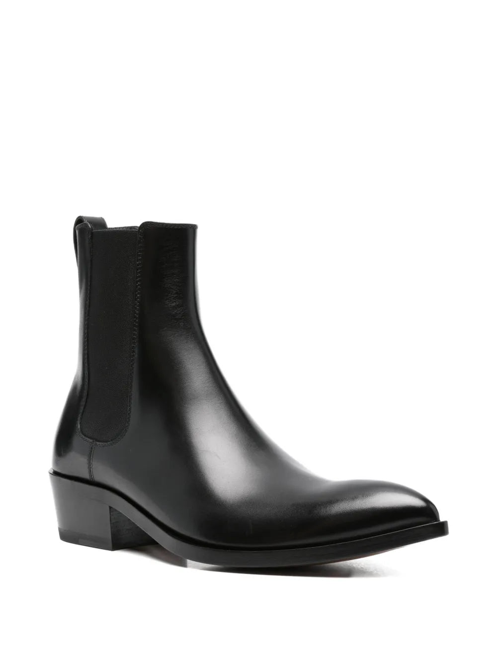 Tom Ford Leather Pointed-Toe Chelsea Boots