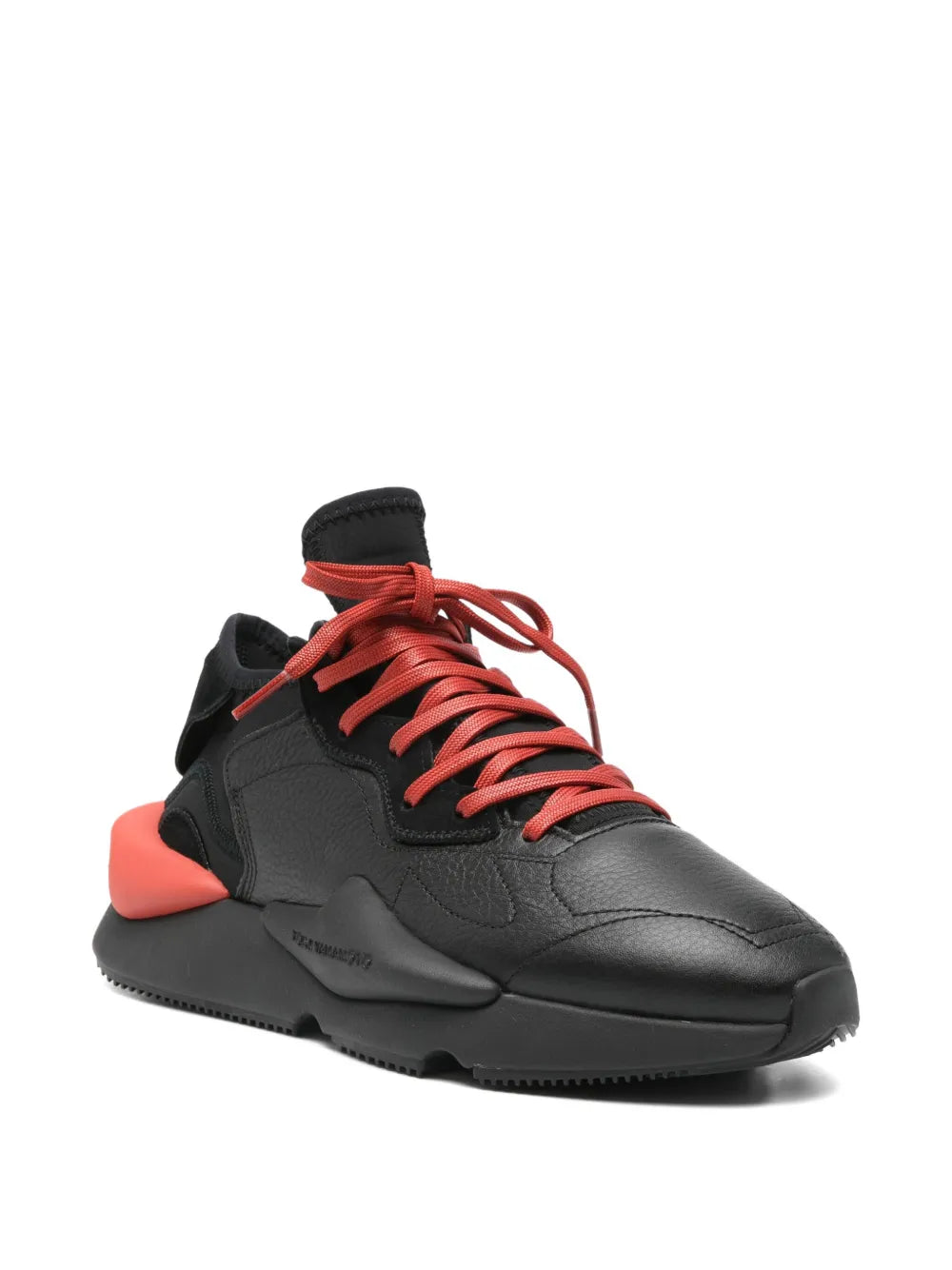 Y-3 Kaiwa Leather-Panelled Lace-Up Sneakers