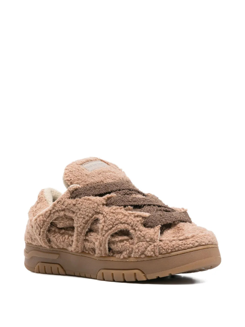 Santha Cut-Out Faux-Fur Sneakers