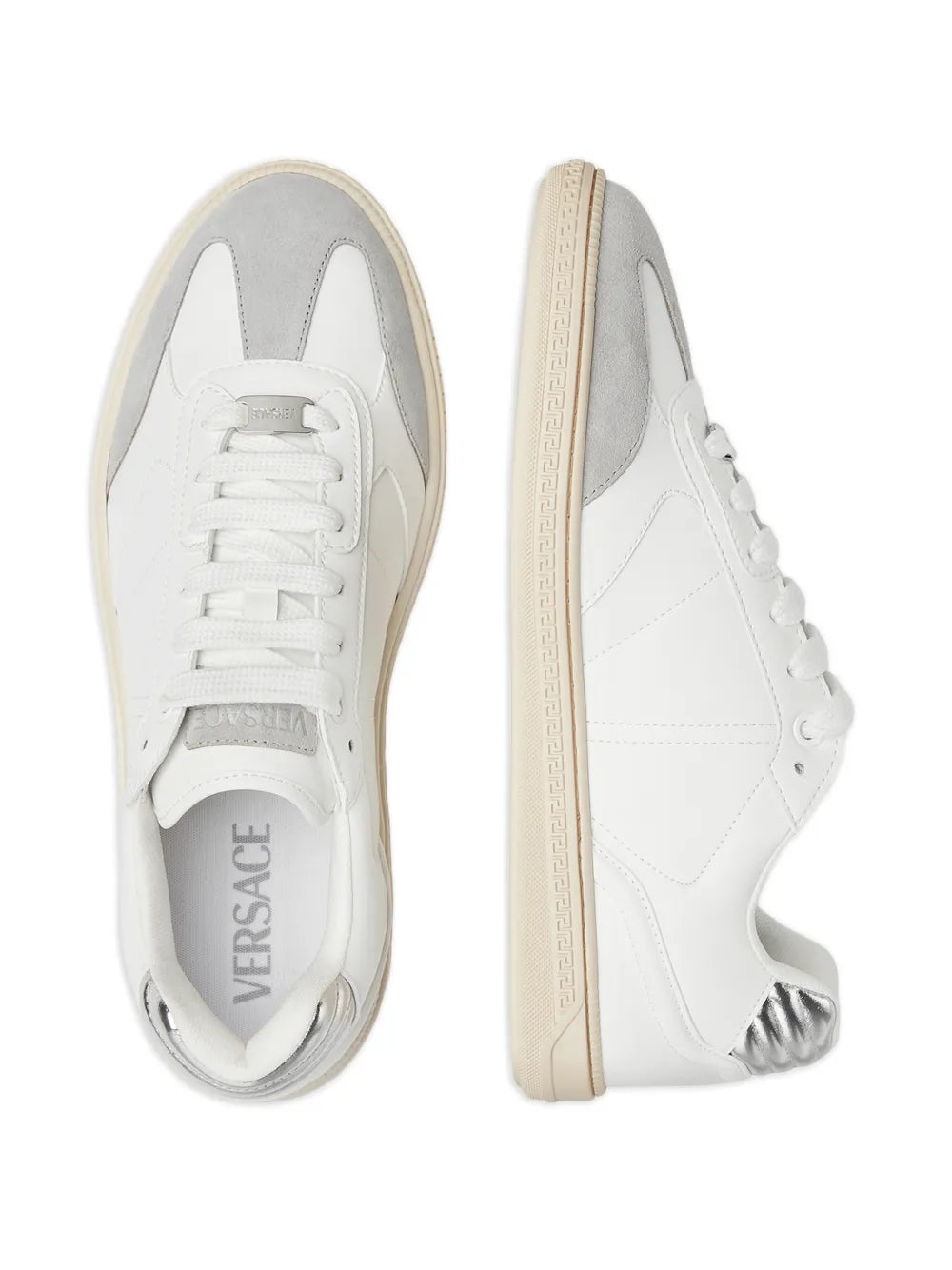Versace Greca-Motif Panelled Sneakers