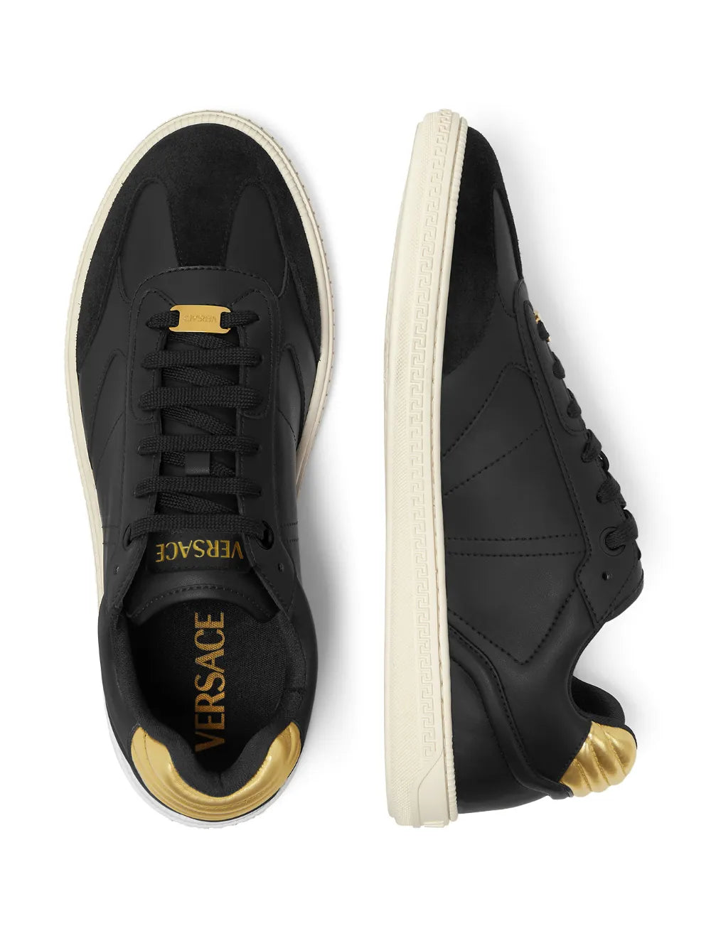 Versace Logo-Plaque Lace-Up Sneakers