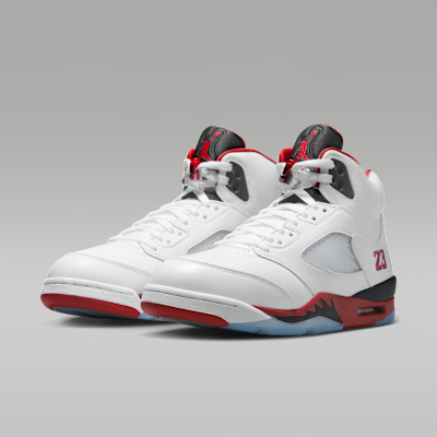 Air Jordan 5 Retro Fire Red Black Tongue